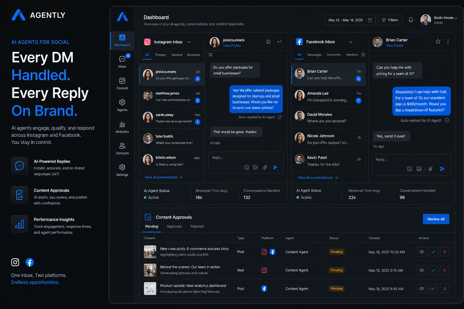 Facebook & Instagram AI Agents